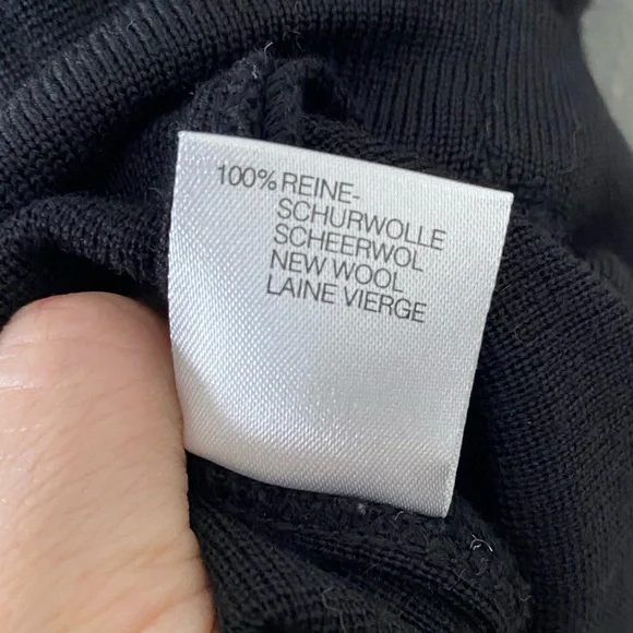 VTG Louis Feraud 100% Wool Midi Long Sleeve Sweater Dress - Picture 6 of 6